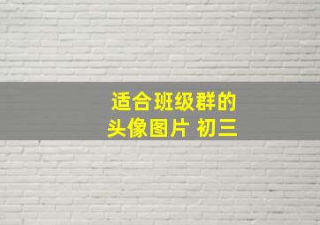 适合班级群的头像图片 初三